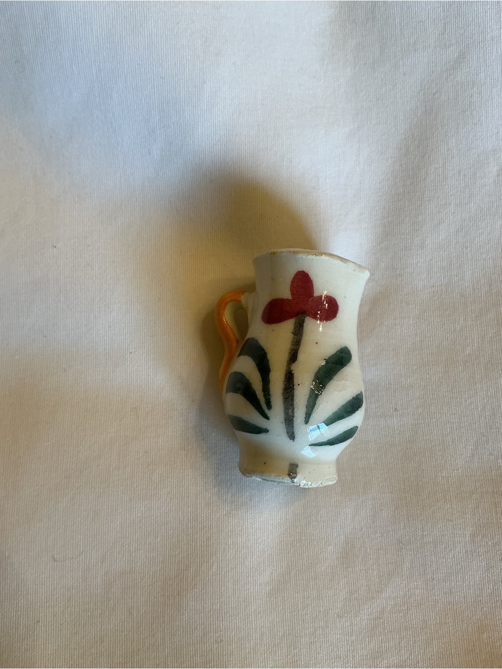 Hand-Painted Ceramic Floral Mini Pitcher Made Spain